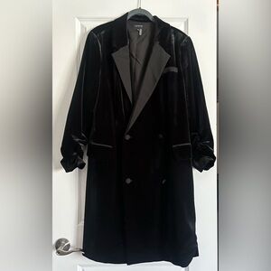 1.STATE | Velvet Blazer Mini Dress | Black | 16W